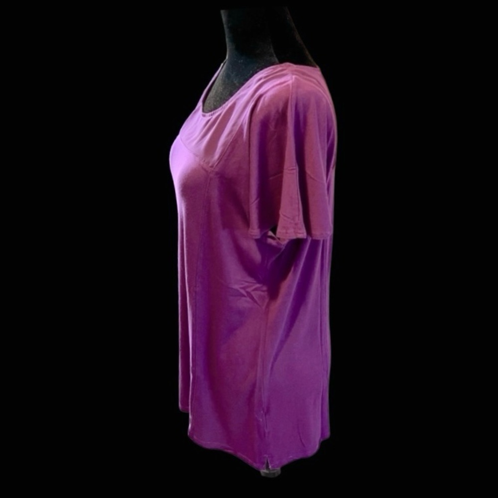 Kenneth Cole Unlisted Purple T-Shirt Blouse — Size Large - Picture 2 of 6